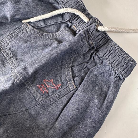 Kiabi Chambray Harem Pants - 18 Months - Shark Embroidered - Picture 2 of 3